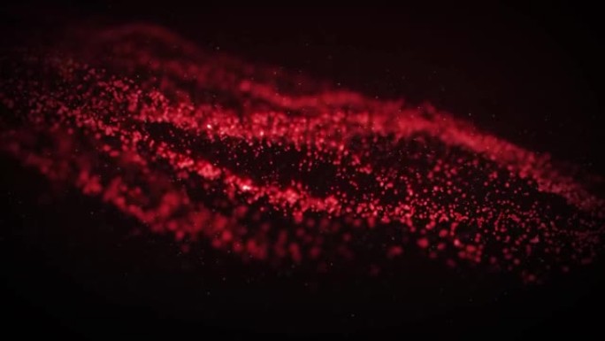 红色粒子波彩色背景动画