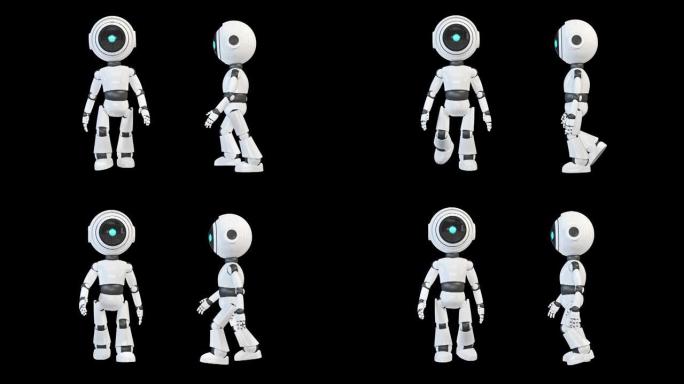 机器人行走正视图和侧视图