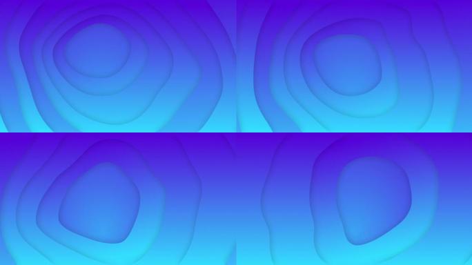 蓝色到紫色渐变线在无缝循环中挥舞的动画