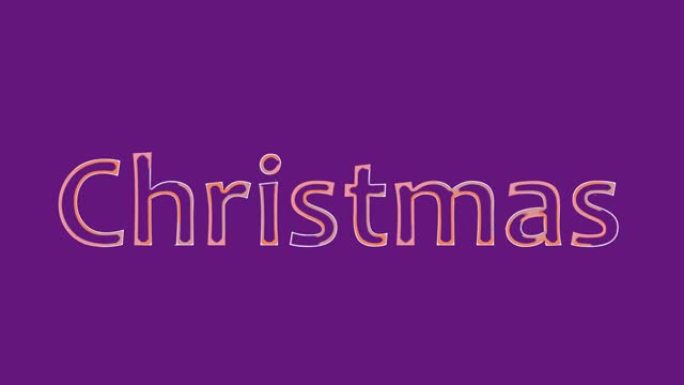 天鹅绒紫罗兰背景下的圣诞铭文动画。除了圣诞节的假期。