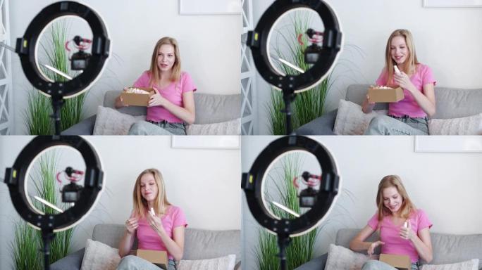 美容博主女性影响者视频推广