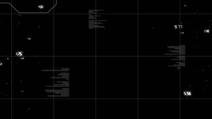 黑色背景上的数据处理动画
