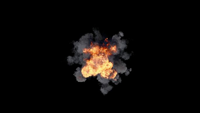 4K空中爆炸俯拍素材（带Alpha）