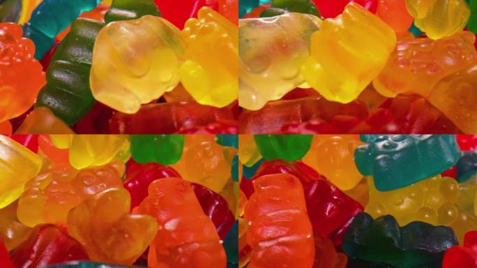 一堆软糖熊糖果