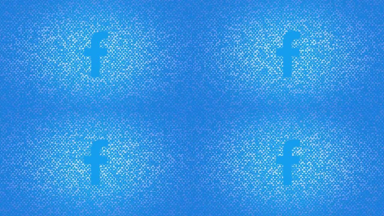 网络背景上的社交Facebook图标