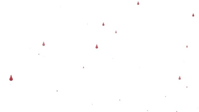 血液滴在白色背景上的动画