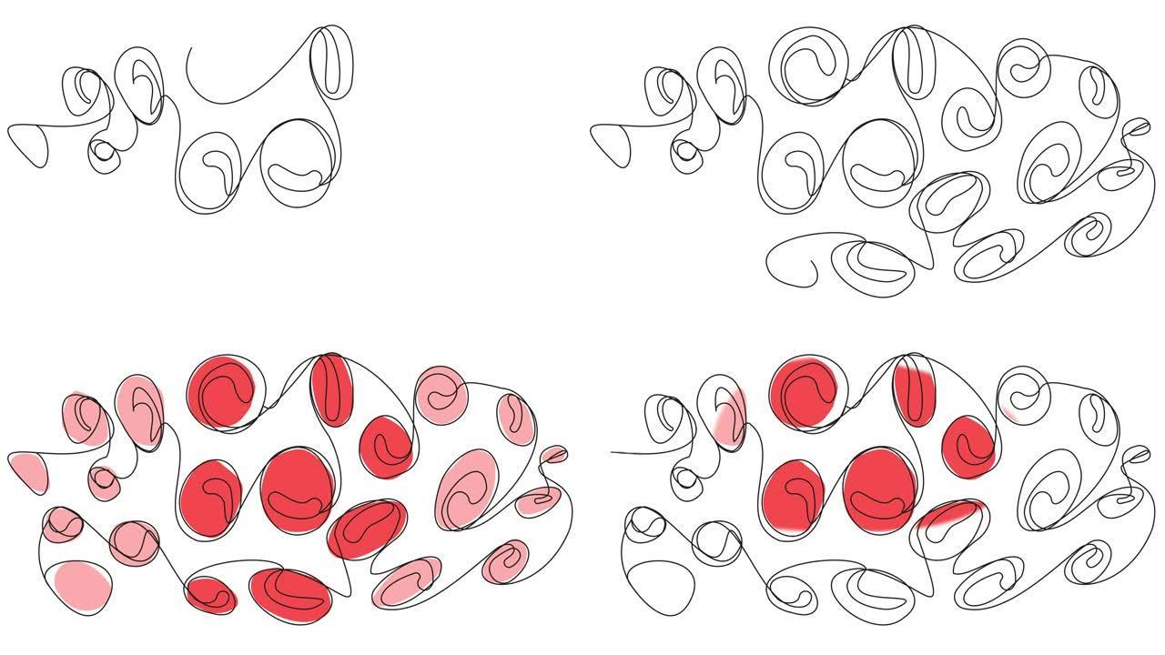 单行红血球的Doodle动画