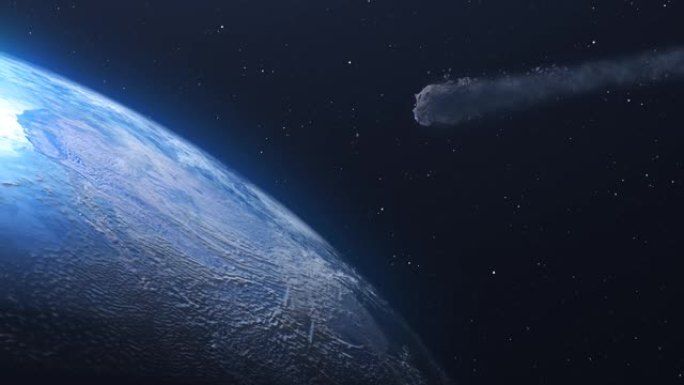 巨大的彗星小行星Aproaching行星地球