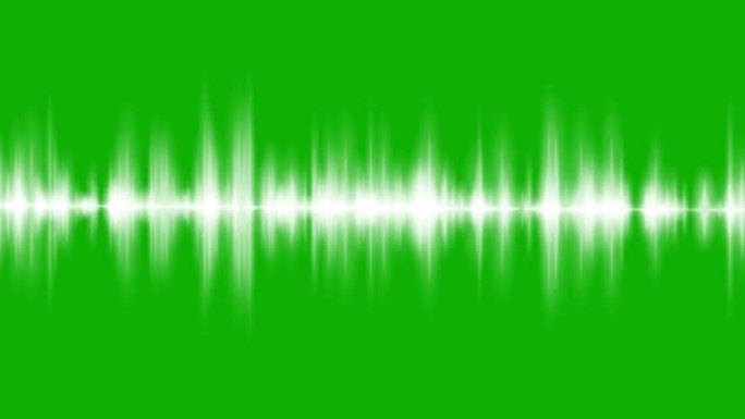 绿屏背景的数字频率波运动图形