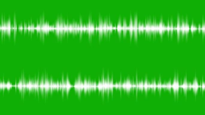 绿屏背景的数字频率波运动图形
