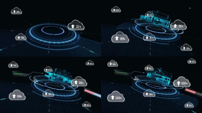 随着房屋数字模型的增加，云的动画