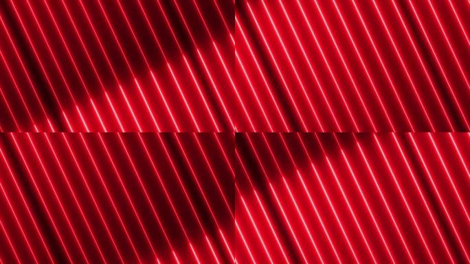 霓虹灯发光未来派时尚红色无缝霓虹灯线技术运动背景。