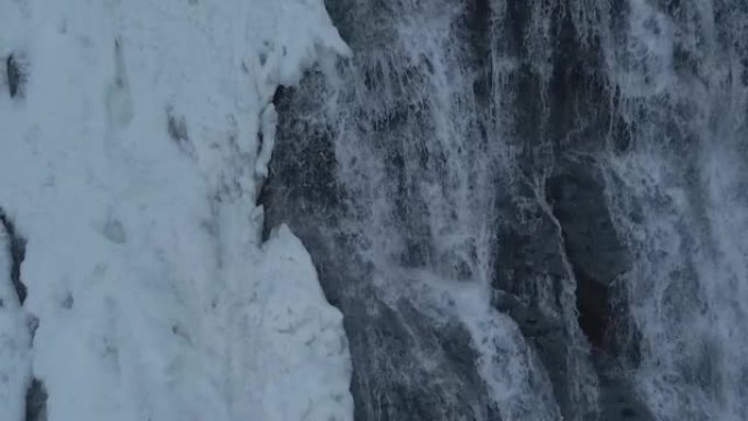 2021年1月 _ 掘金瀑布阿拉斯加朱诺冬季雪天视频