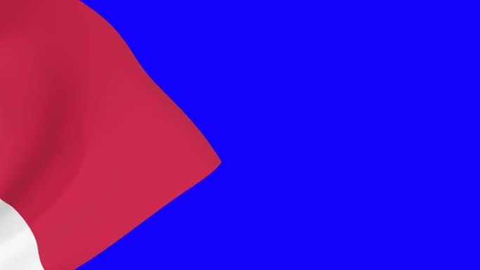 意大利国旗过渡。三色4k和1080高清镜头在蓝屏chromakey。三维渲染