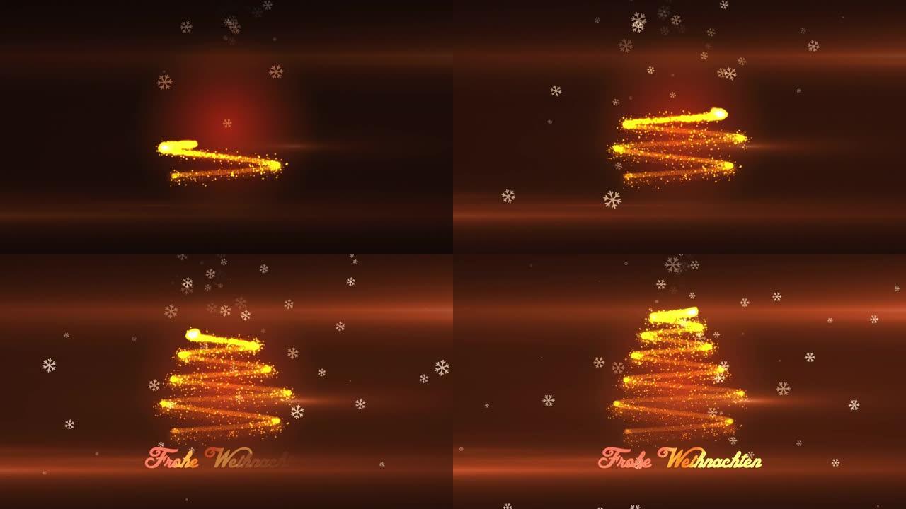 圣诞雪花背景雪花树 | 可循环股票视频-文本
美国，圣诞节，背景，雪，圣诞树和文字