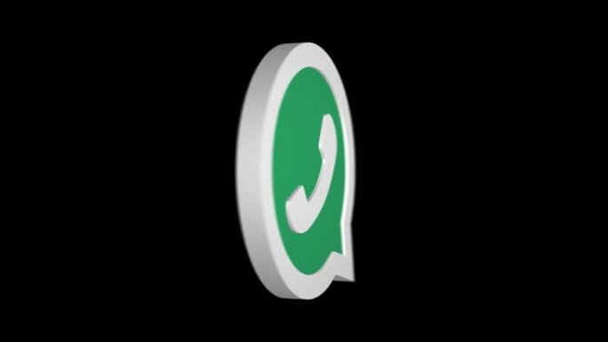 Whatsapp 3d徽标旋转。