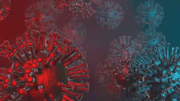 冠状病毒细胞视频。
