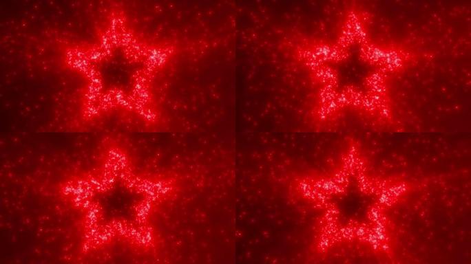 发光星星形状抽象浅色颗粒背景红色
