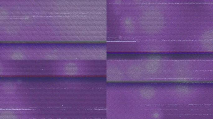紫色背景上发光斑点的干扰动画