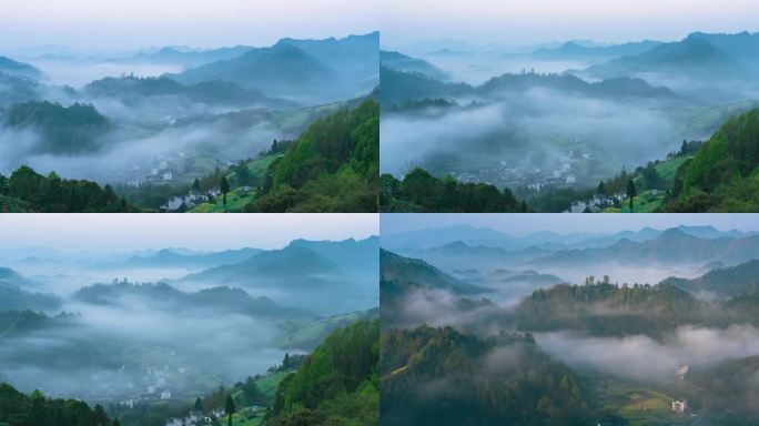 【4K】青山云海 云雾山峰