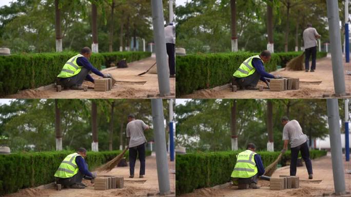 园林绿化工程-路灯铺线排水管道