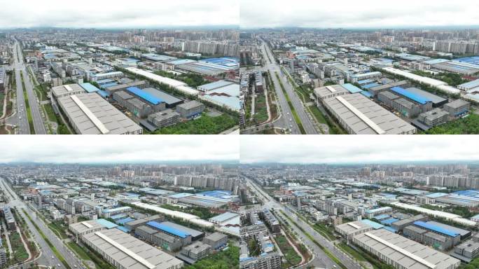 南充市营山县城市航拍