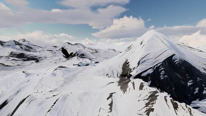 老鹰雄鹰飞过雪山山顶山峰雄伟壮观开场片头