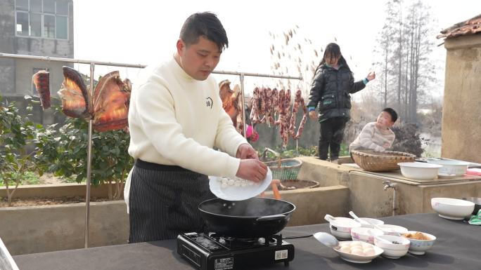 豆腐底子 糊汤米酒 农村做饭  姐弟做饭