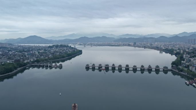 潮州广济桥航拍