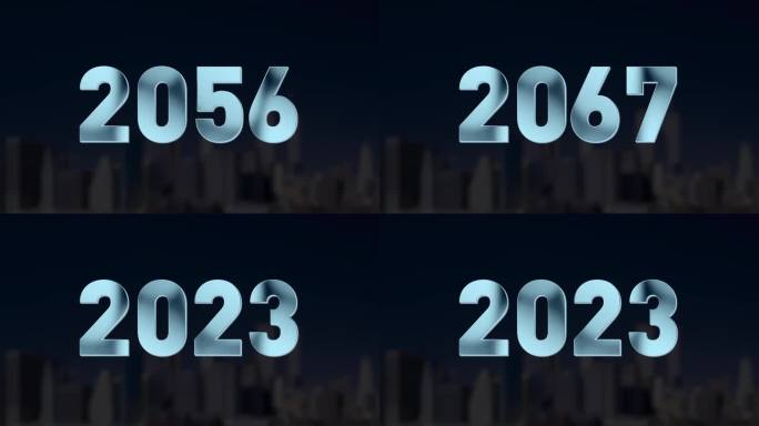 企业60年份年代30数字变化金属文字