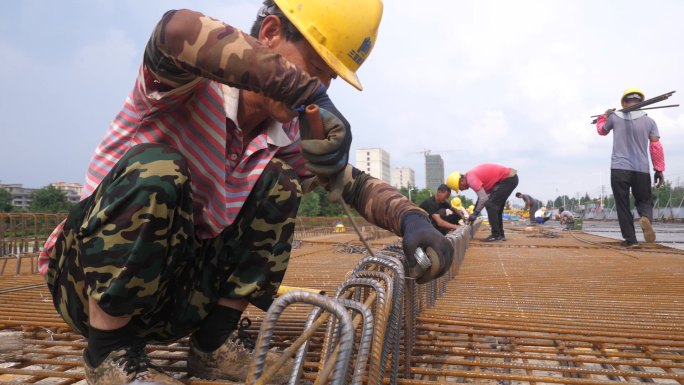 工人工地建筑建设实拍