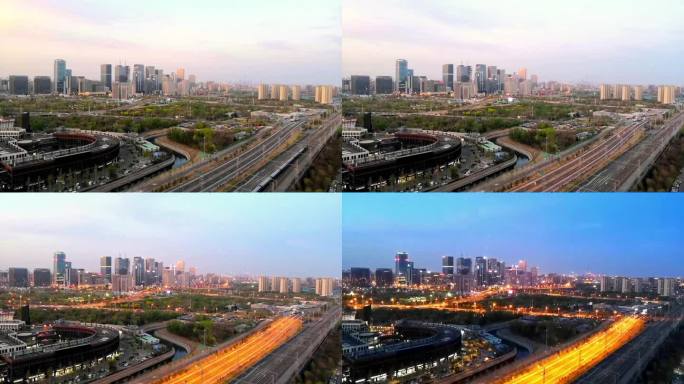 日变夜延时摄影 北京地标建筑