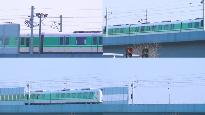 4K宁波四号线翠绿色地铁