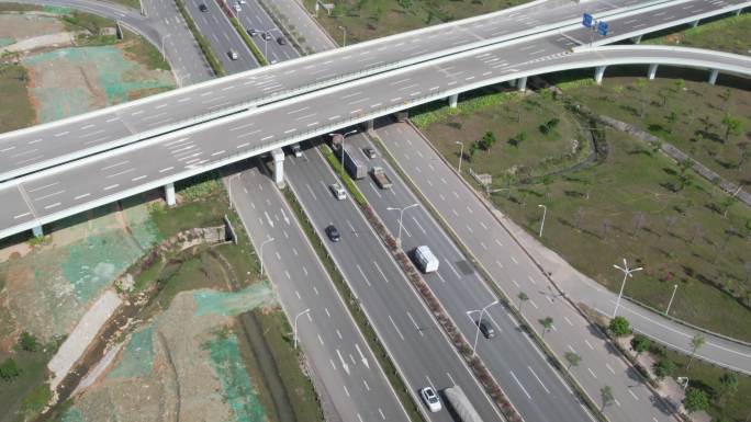 【4K】航拍高架立交桥空镜素材