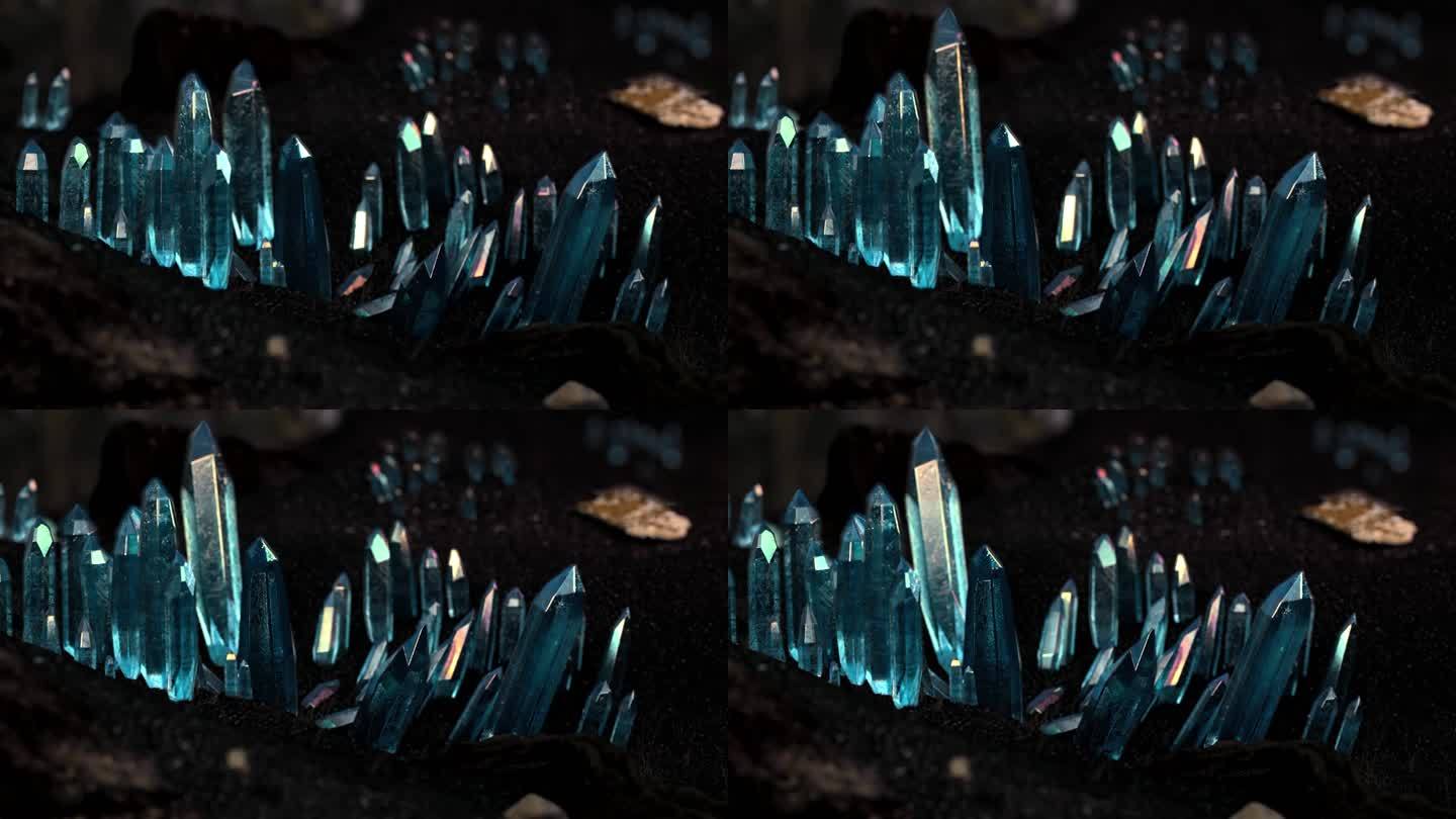 唯美水晶自动生长动画  C4D工程