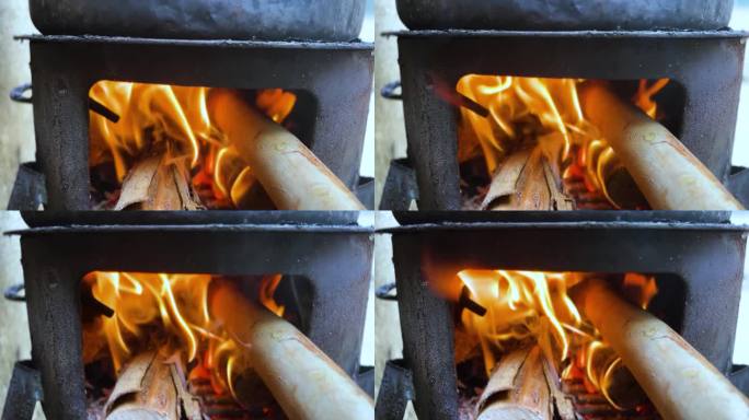 视频素材/实拍视频/柴火/农村柴火烧饭