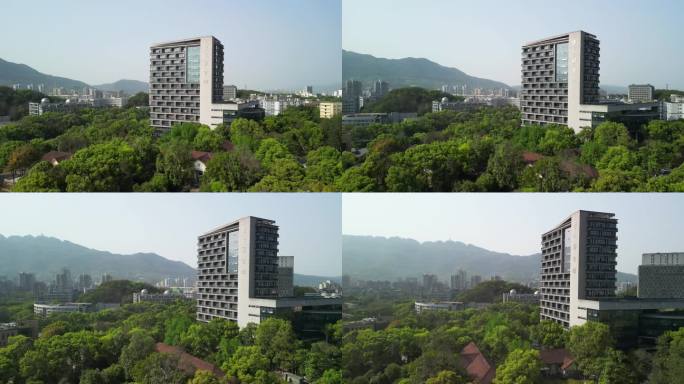 重庆西南大学中心图书馆校园生态航拍