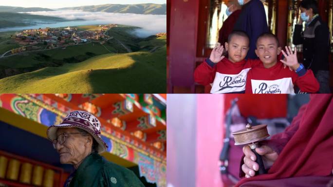川西人文藏民西藏传佛教虔诚宗教色达朗依寺