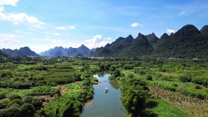 桂林遇龙河航拍