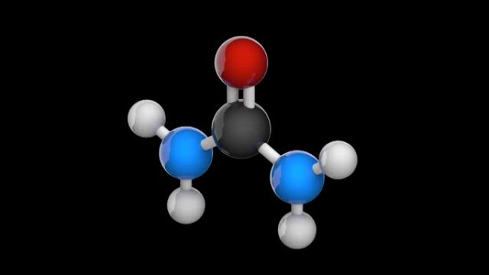 CH4N2O氨基甲酸酯。3D渲染。RGB阿尔法 (透明) 通道。