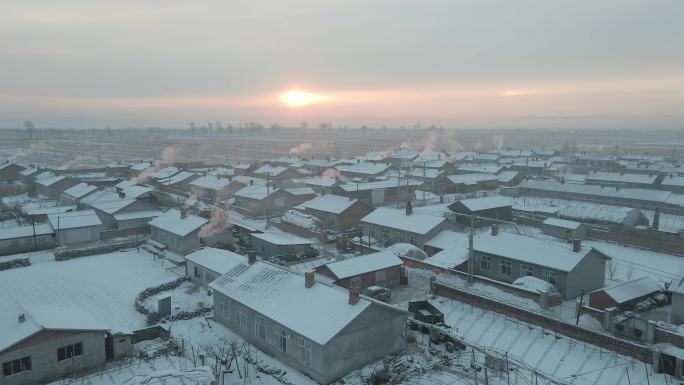 雪后的东北乡村