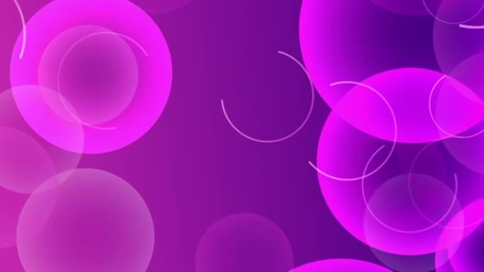 紫色背景上的4k气泡