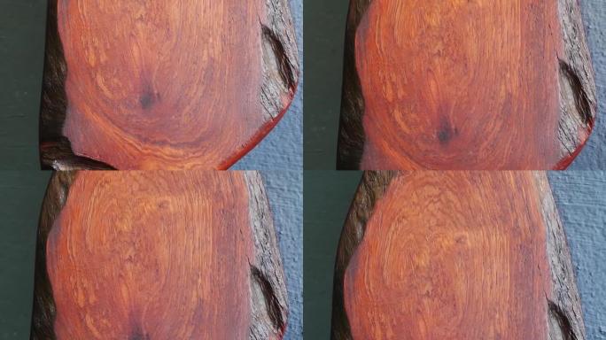 特写木质纹理砧板镜头。