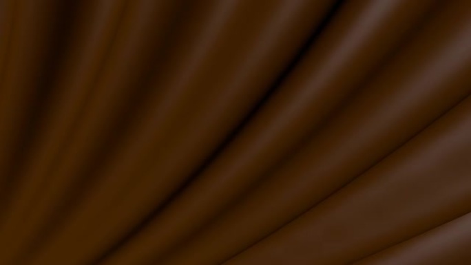 巧克力棕色波浪丝绸固体背景织物为背景。