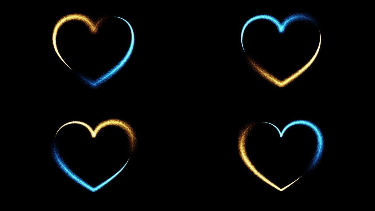 心脏-情人节概念 (循环4k)