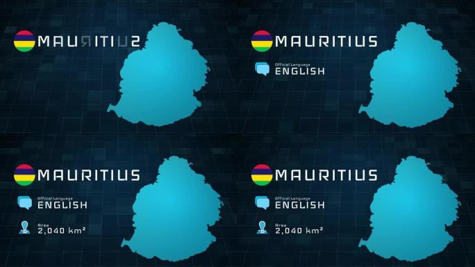 数字化编制Maurıtıus地图和国家信息