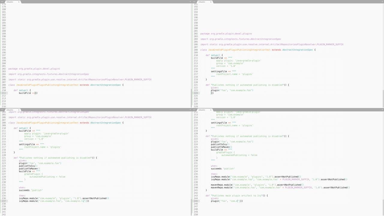 Groovy编程语言源码打字效果Groovy程序员股票代码彩色命令编辑器屏幕。网络开发技术教育。白色