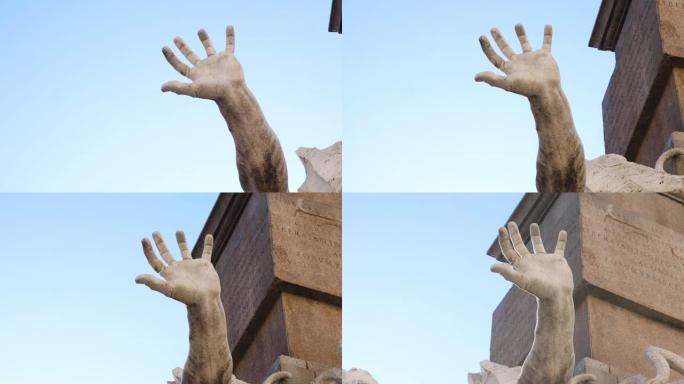 纳沃纳广场的四河喷泉。意大利罗马。