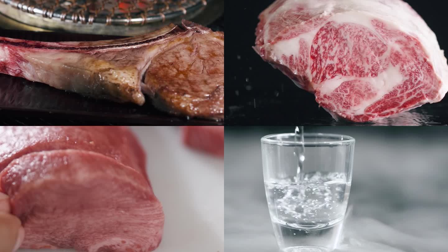 高端日料 烧肉 日本烧肉 烧烤 实拍素材