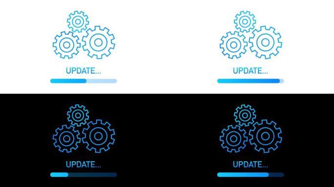 系统软件更新或升级。横幅新更新，徽章，标志。插图。